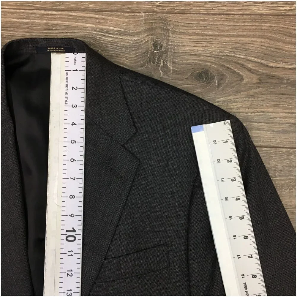 HART SCHAFFNER Mens‎ Blazer Sport Coat 2 Button Casual Jacket Size 44L Wool Suit
